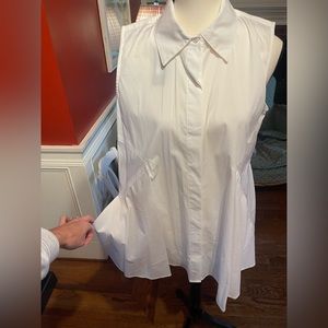 Donna Karen Sleeveless White Blouse, Size Medium, NWT